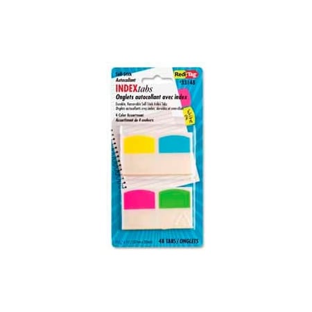 Redi-Tag Redi-Tag Removable Tabs, 1-1/16" x 1-1/4", Assorted Colors, 48 Tabs/Pack 33148
